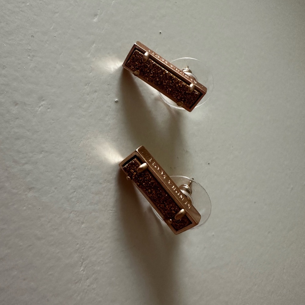 Kendra Scott rose gold drusy stud